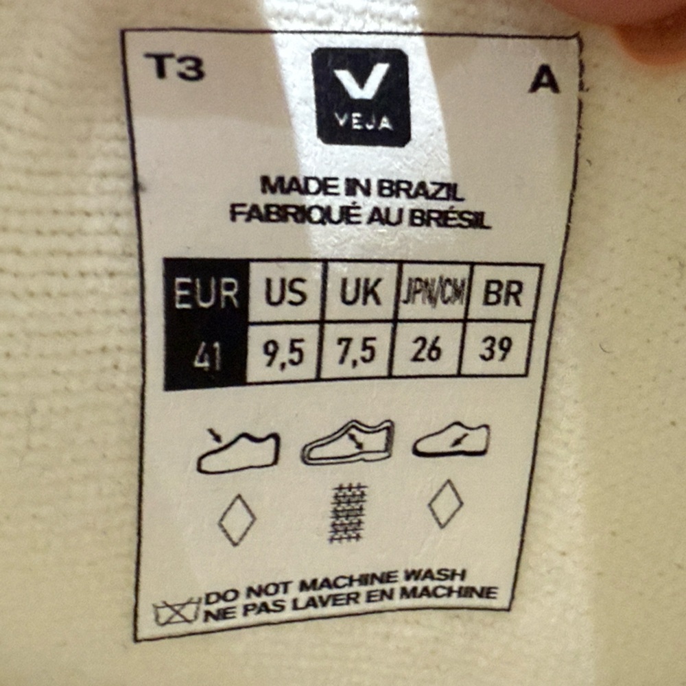 Veja - URCA CWL White/ Natural Leather Sneakers Women's Size US 9.5 - Picture 9 of 9